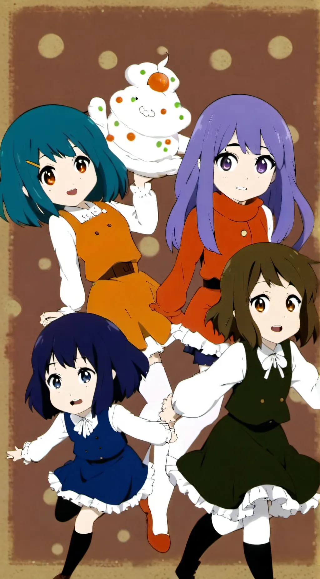 ai character: The rainbow girls  background