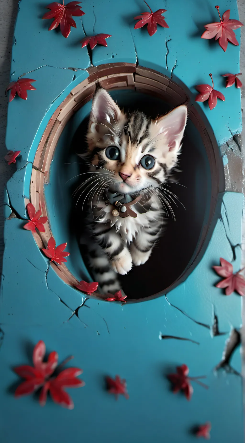 ai character: snowy background