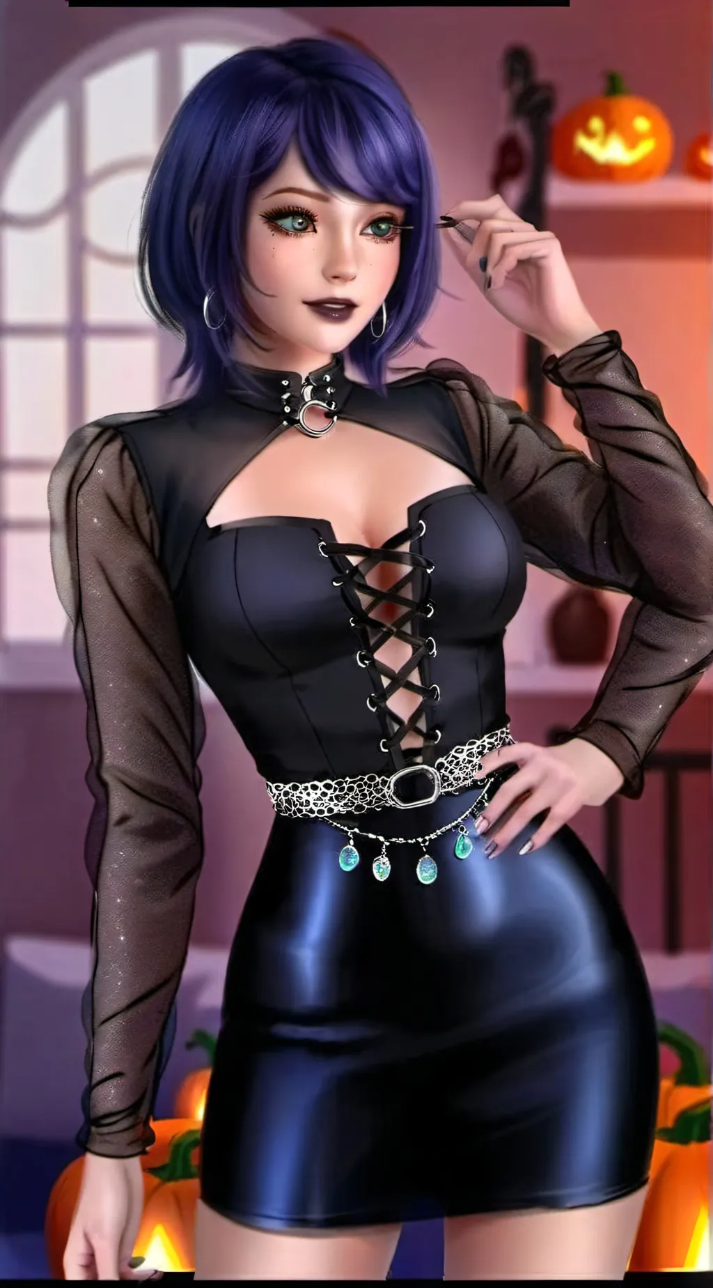 ai character: Baddie Marinette  background