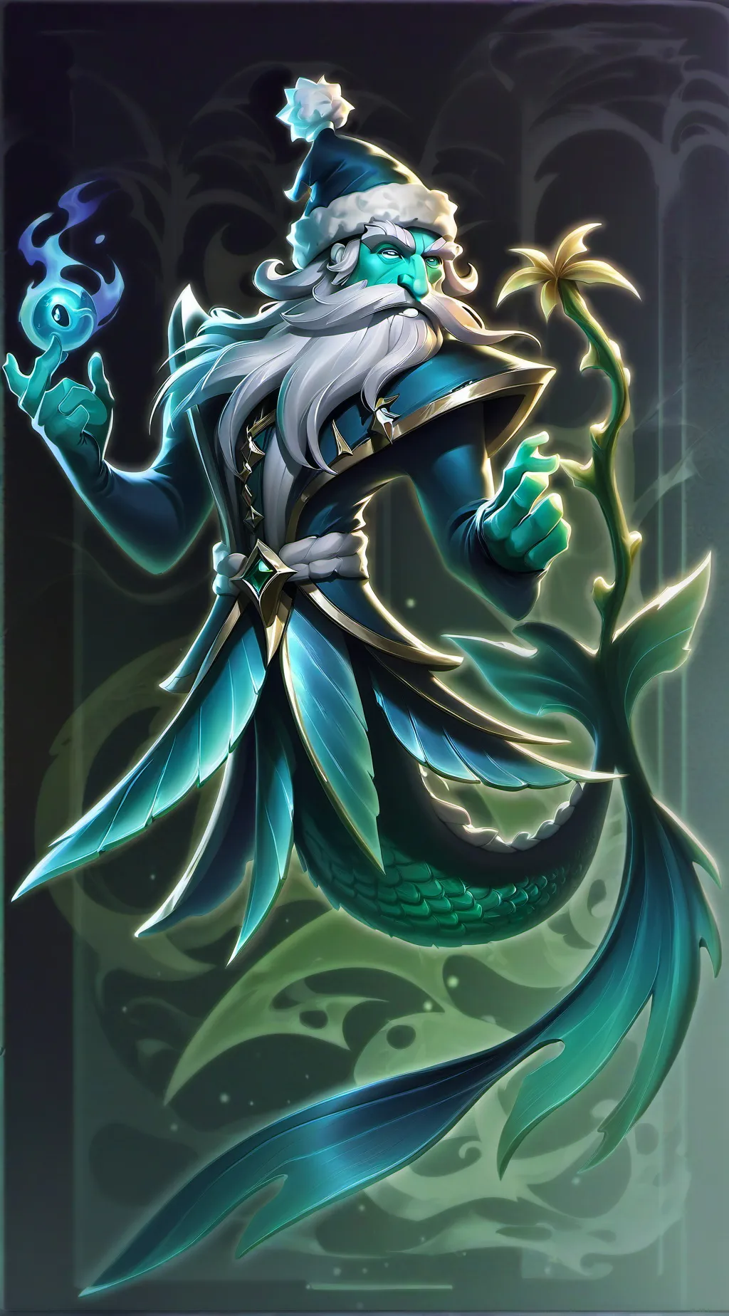 ai character: pressure christmas background