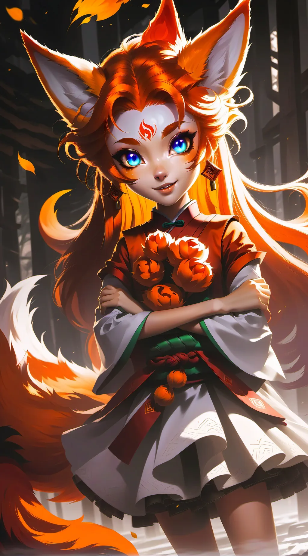 ai character: kitsune background