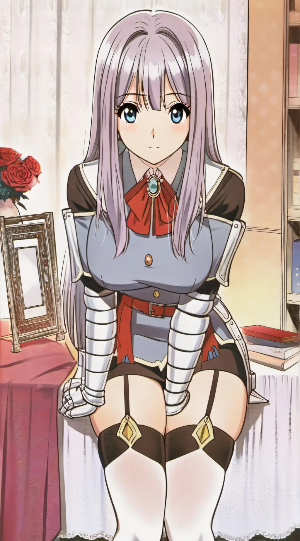 ai character: Caballera guapa background