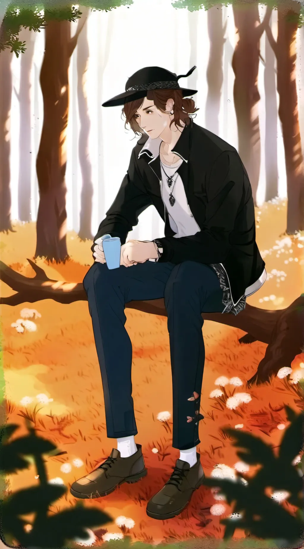 ai character: Lost man background