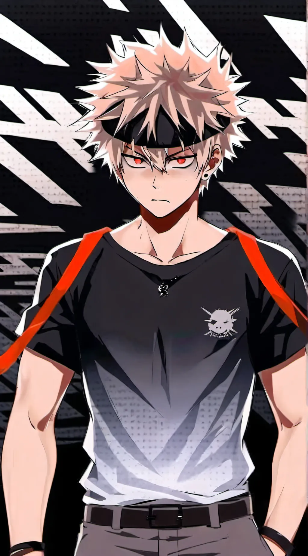 ai character: Bakugo Katsuki background