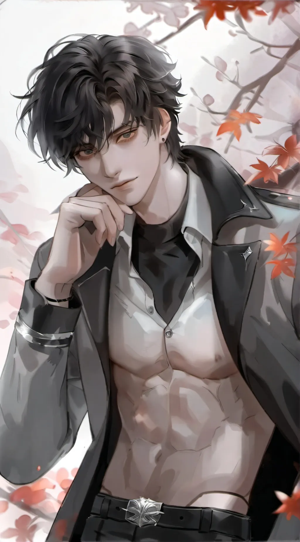 ai character: 🎀Agent black🎀 background