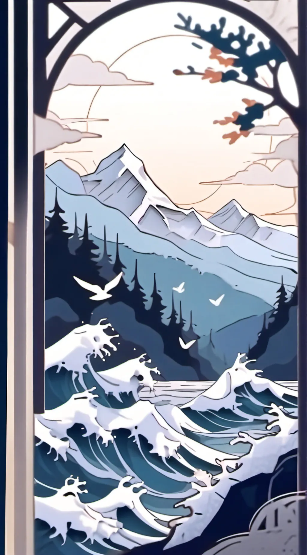 ai character: اورست Everest background