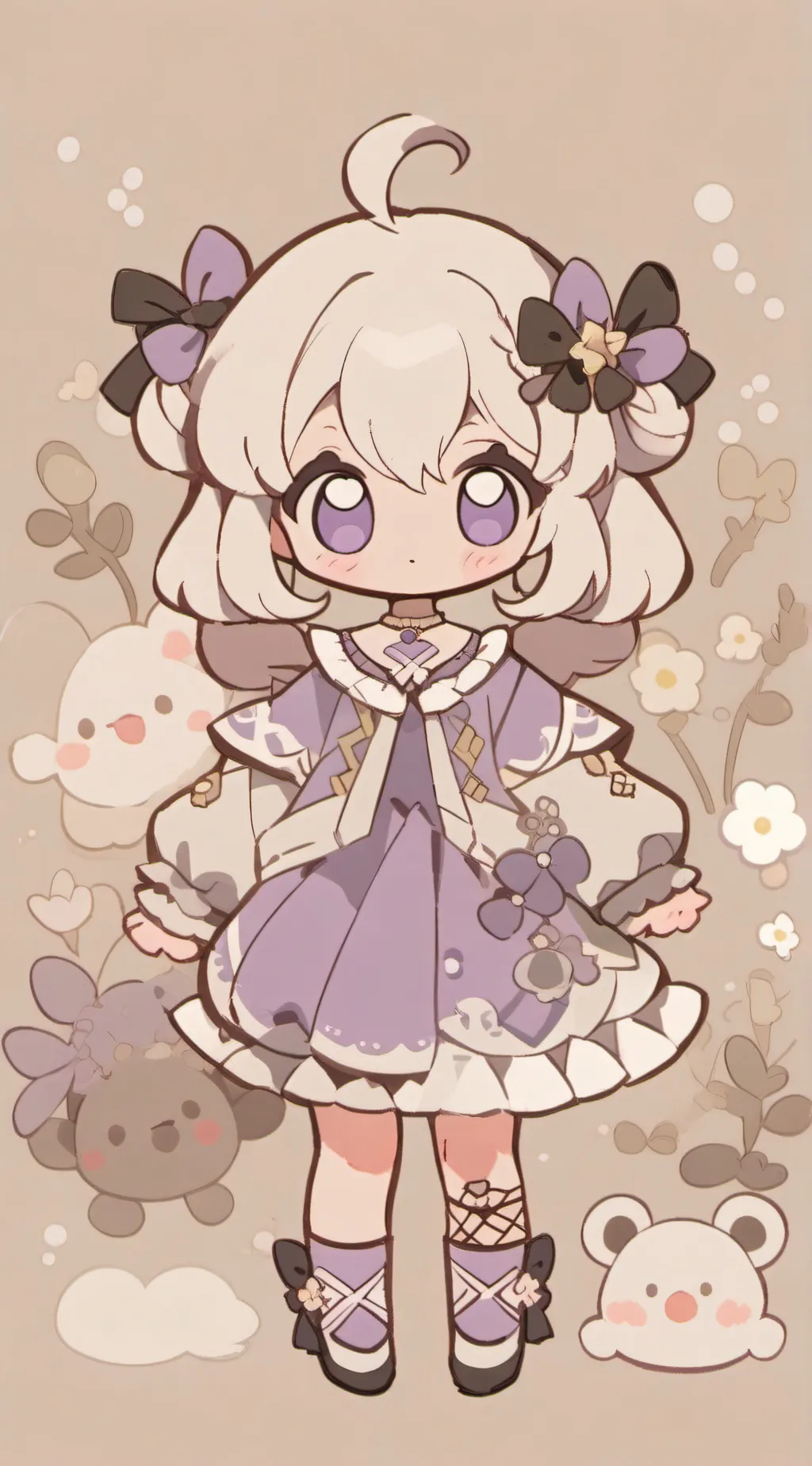 ai character: Little missy 3 background