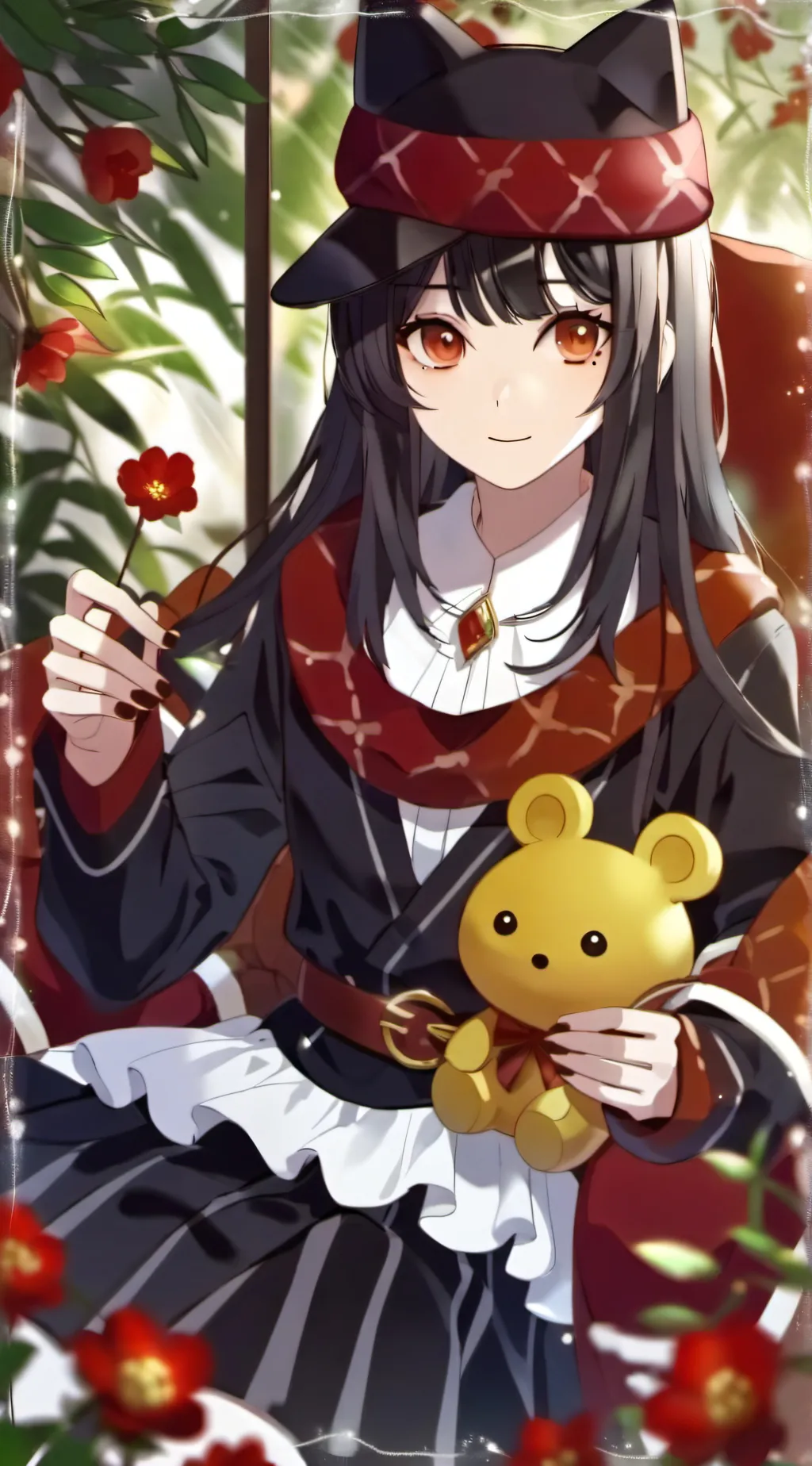 ai character: sleep over background