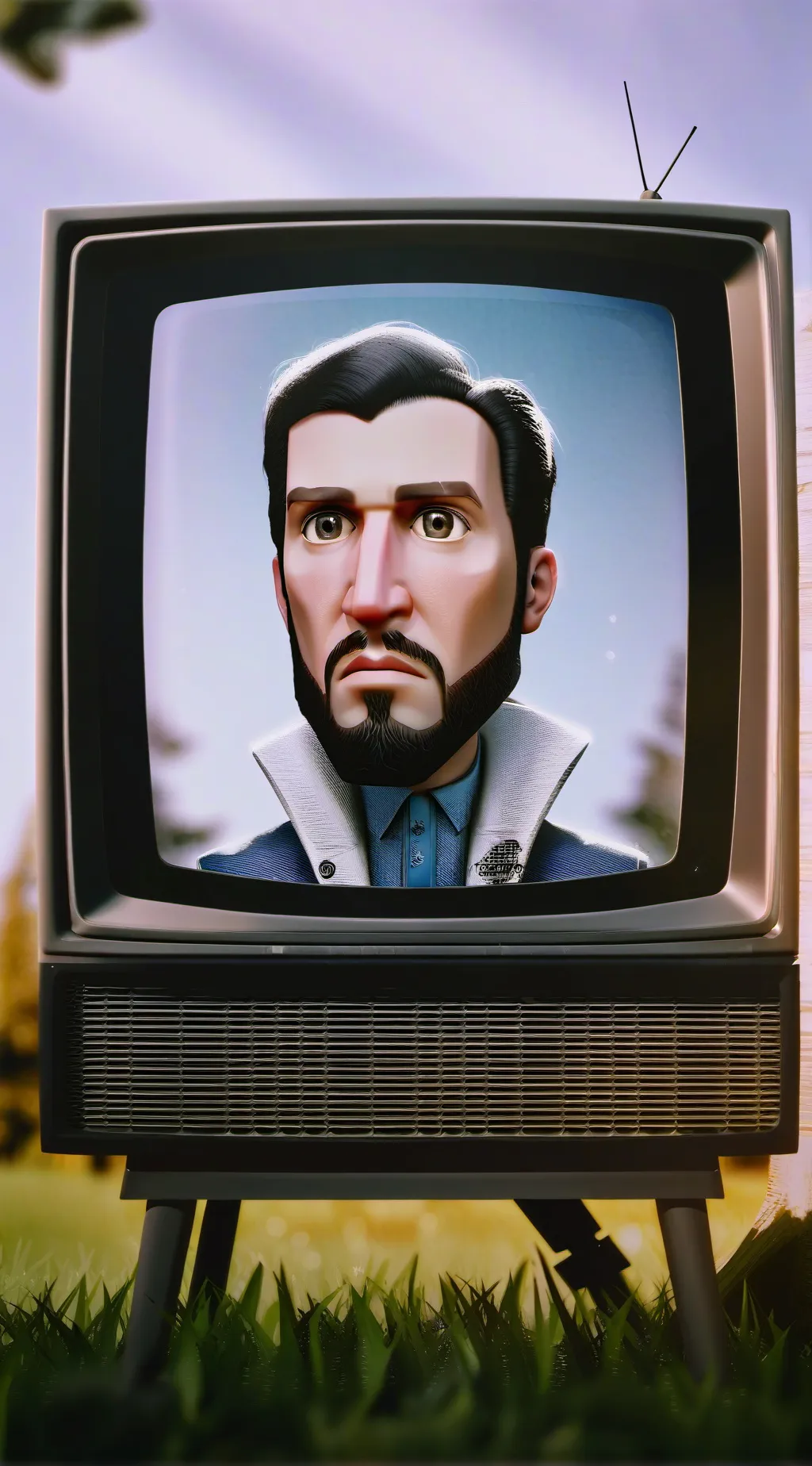 ai character: Titan tv broken  background