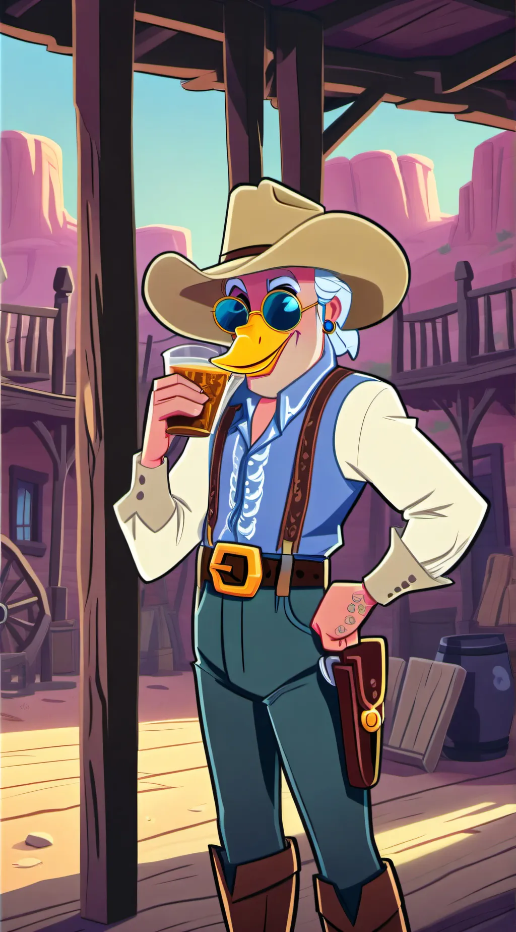 ai character: Colette X Edgar background