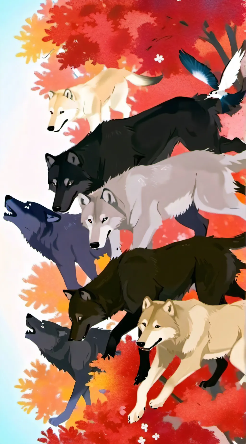 ai character: Wolf pack background