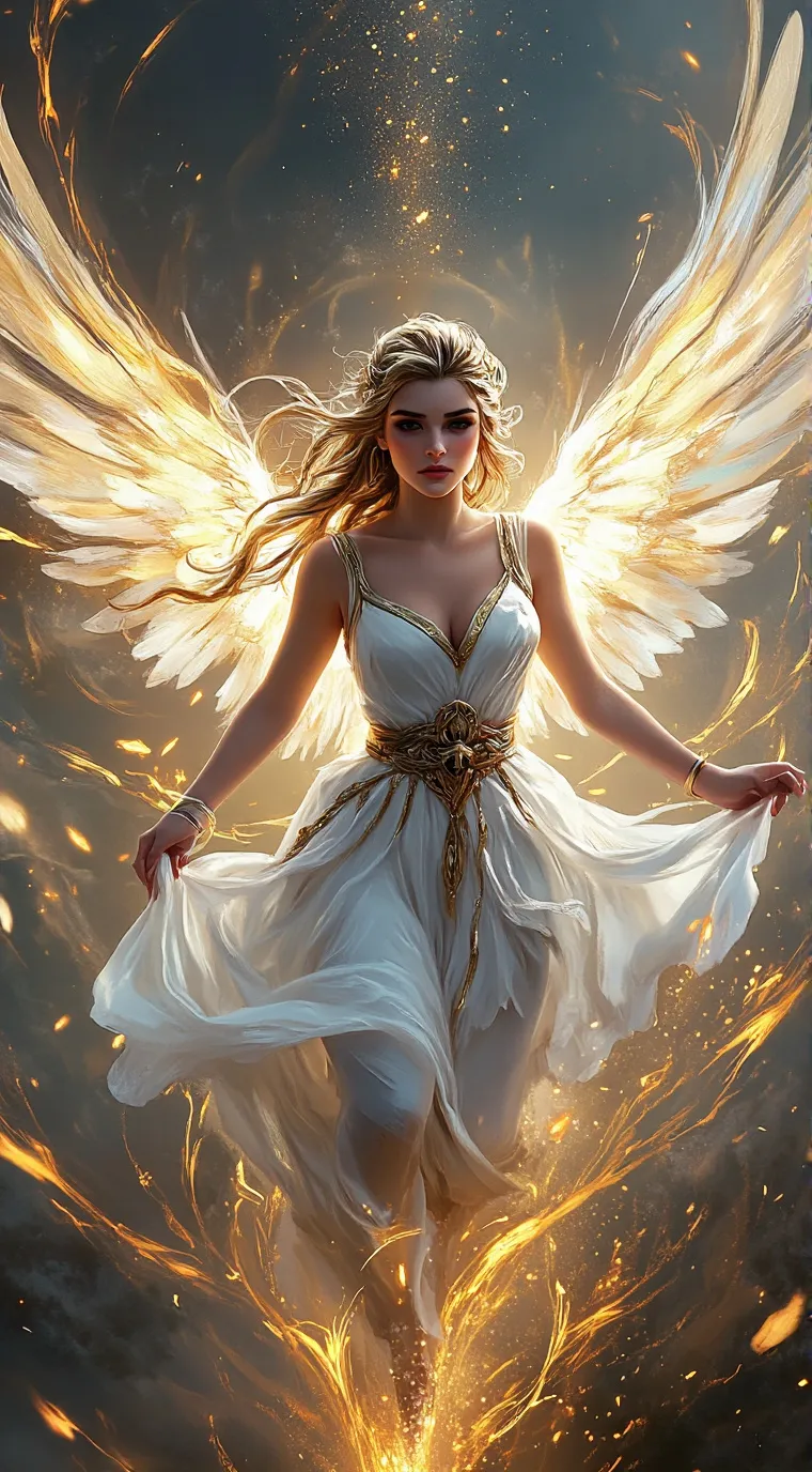 ai character: Light Angel background