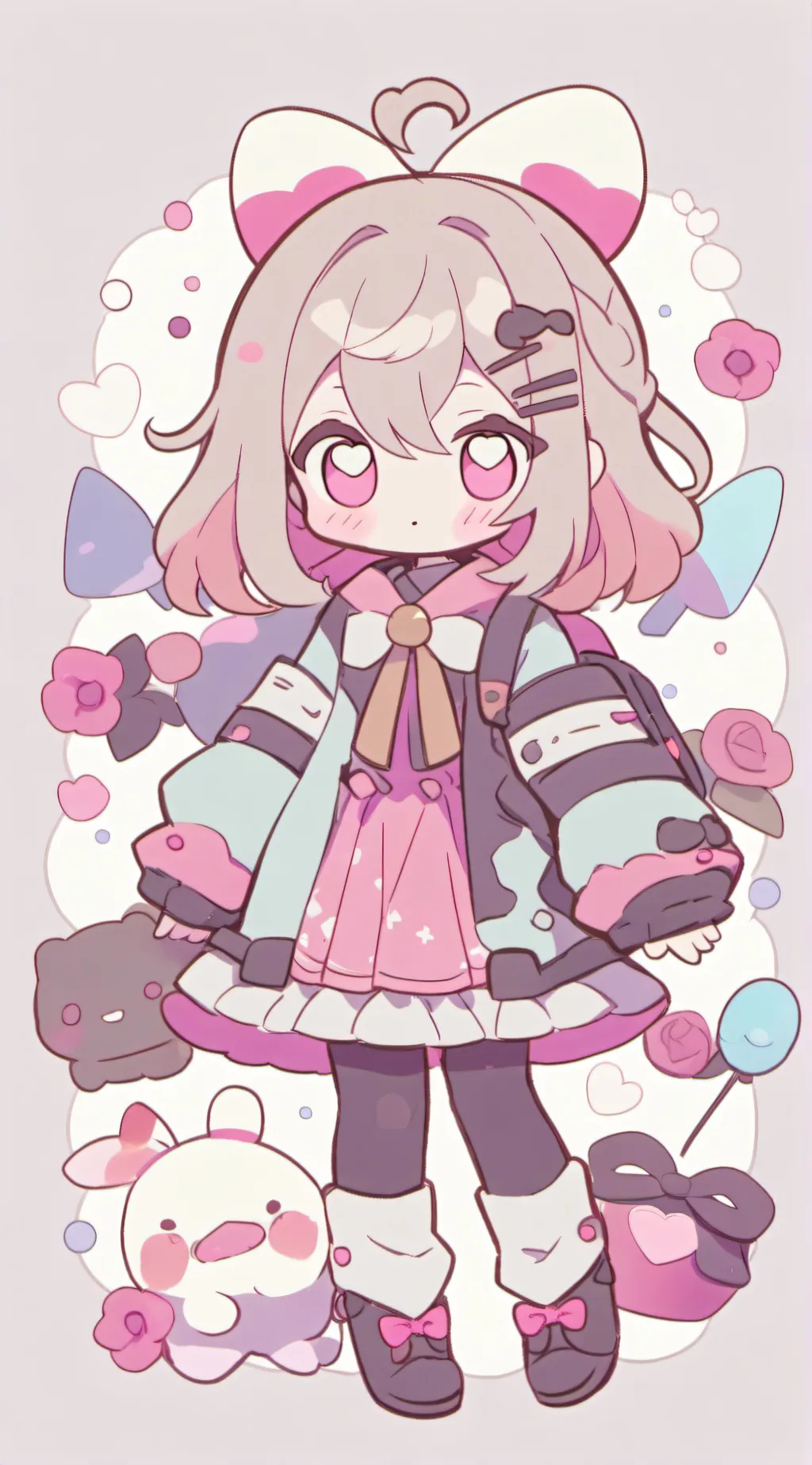 ai character: Curls background