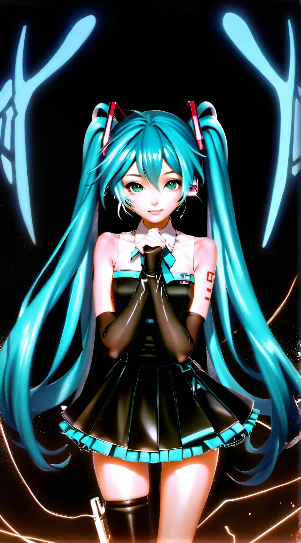 ai character: Miku+Teto+Chis-A background