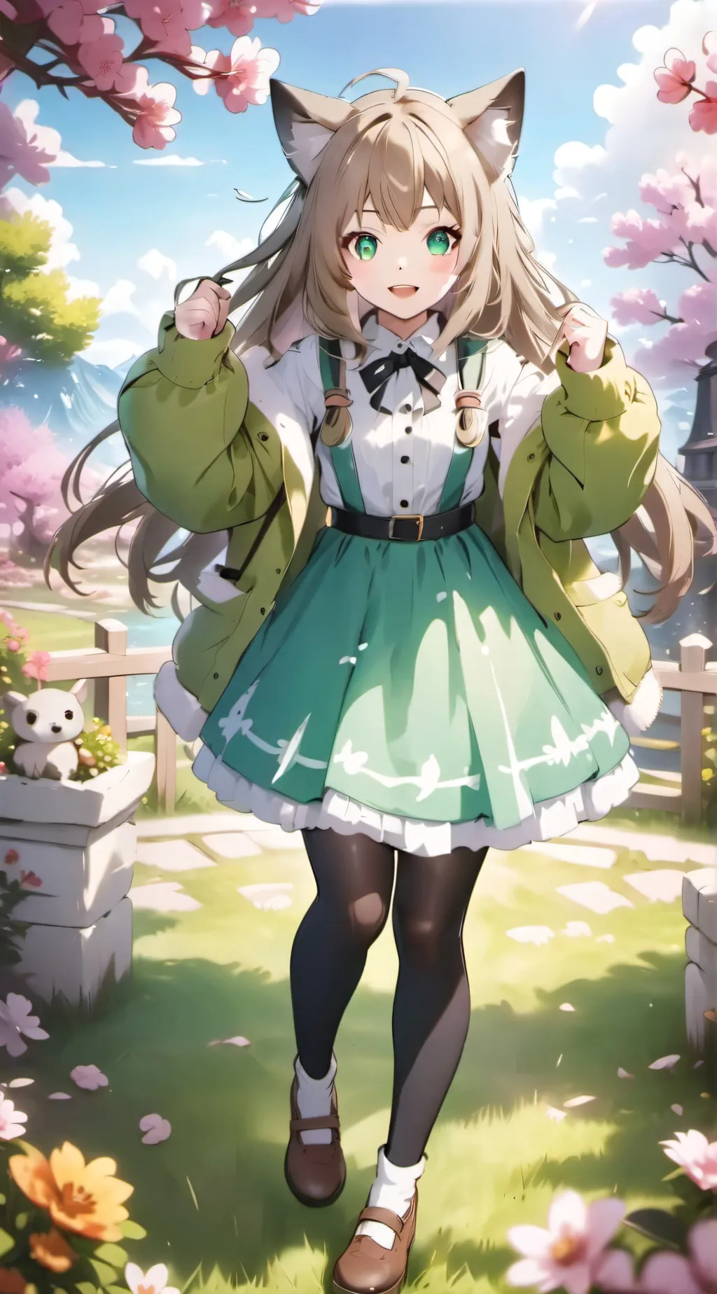 ai character: Cat girl background