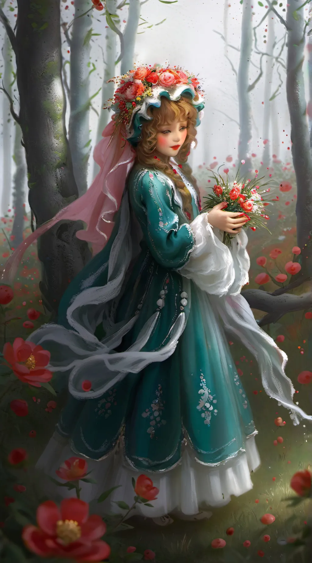 ai character: MHA fairy island background