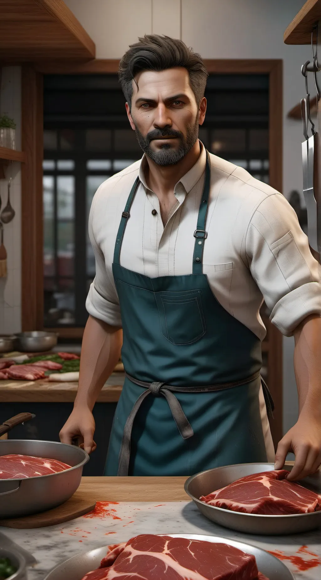 ai character: Jason the butcher background