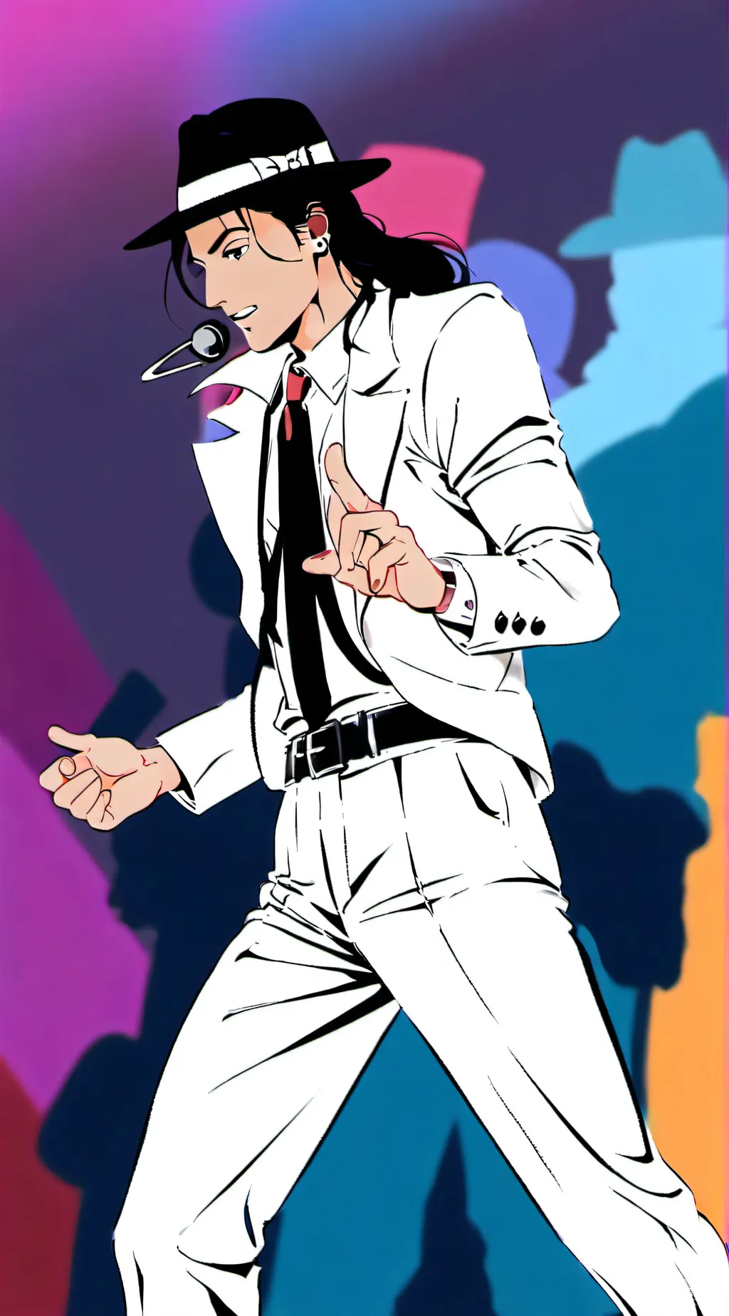 ai character: Michael Jackson  background