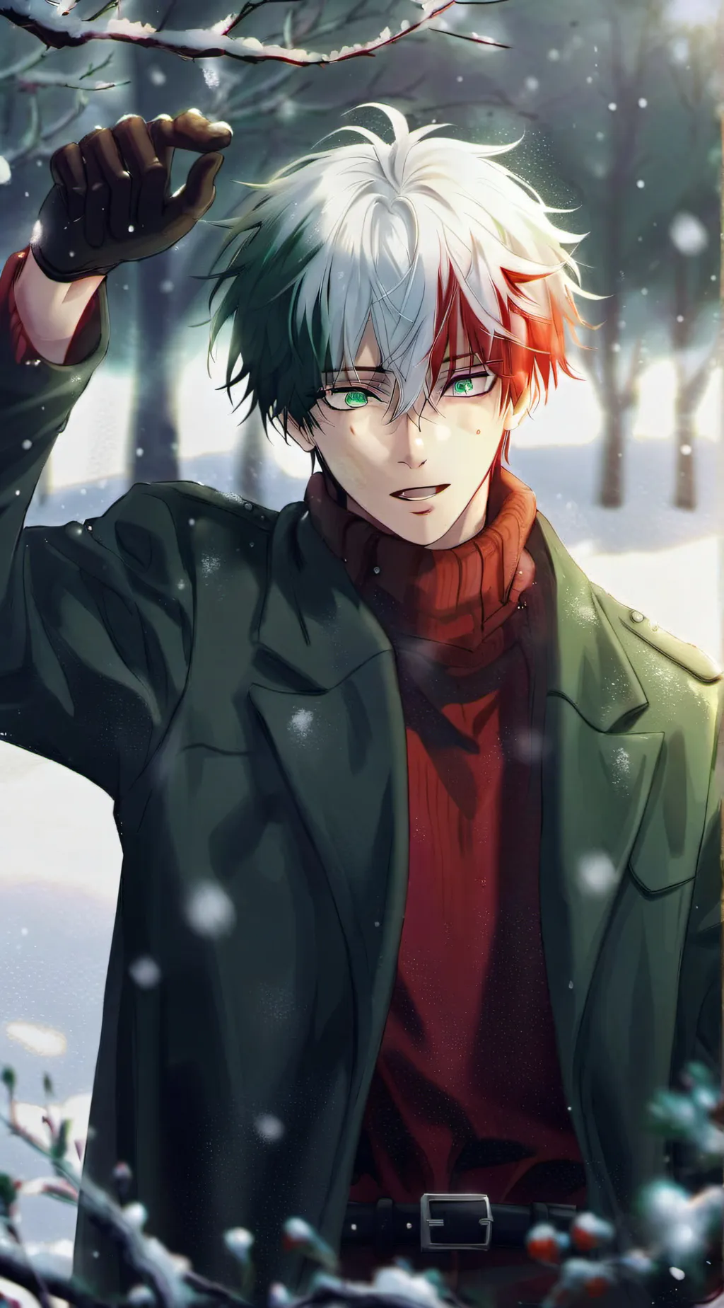 ai character: Shoto Todoroki  background