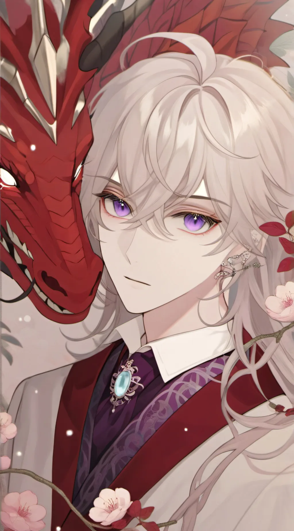 ai character: purple dragon background