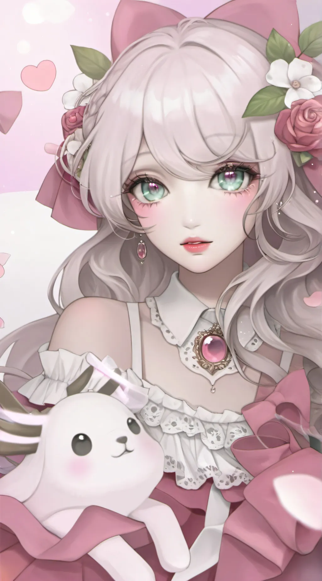 ai character: mina👁👄👁 background