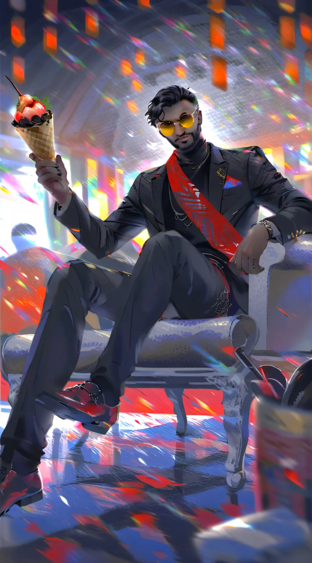 ai character: rich man background