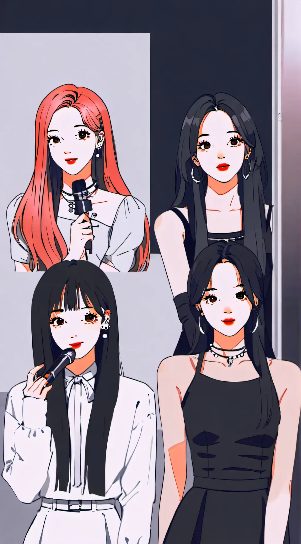 ai character: Blackpink members  background