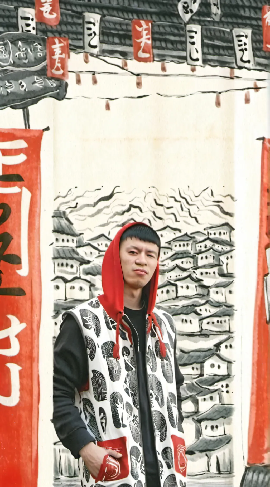 ai character: RAY AND KAI CENAT background