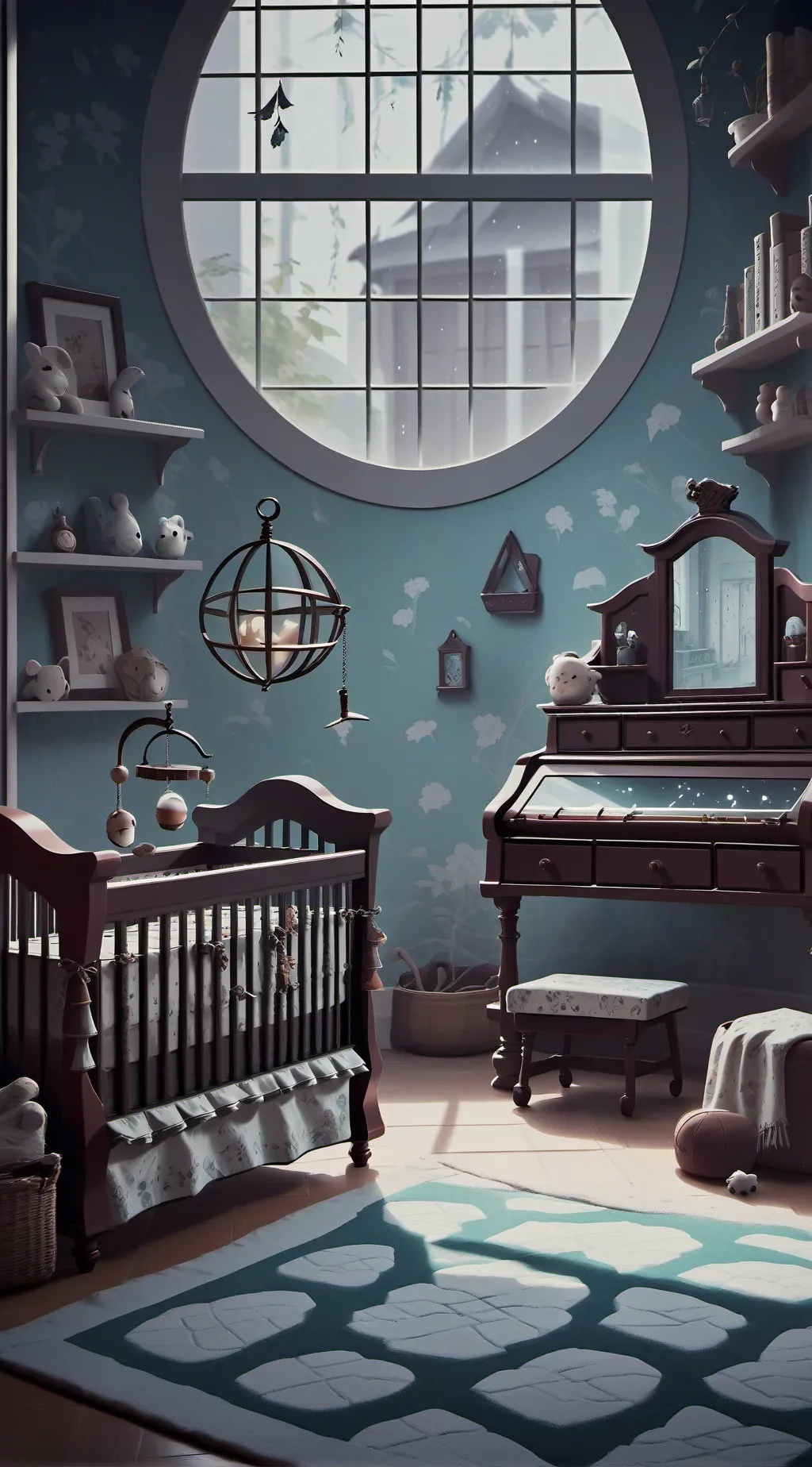 ai character: Pretty blood baby background