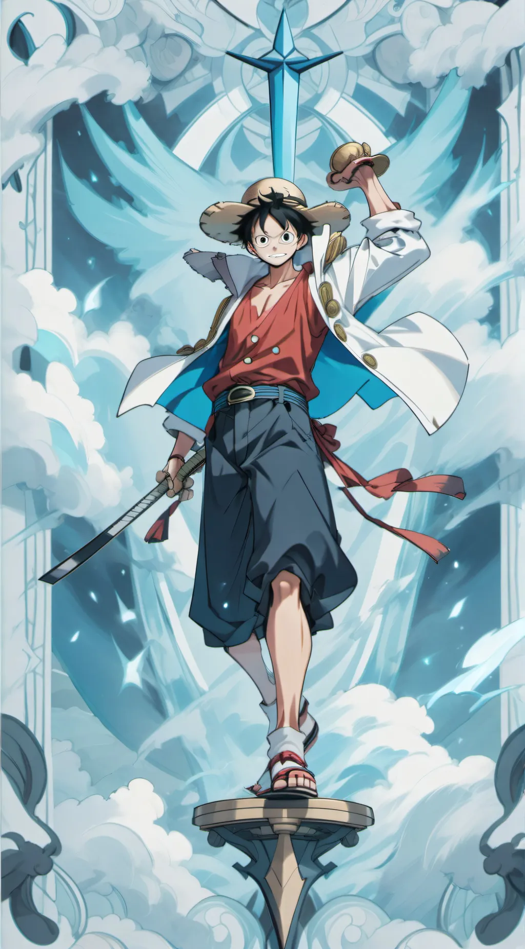 ai character: onepiece school background