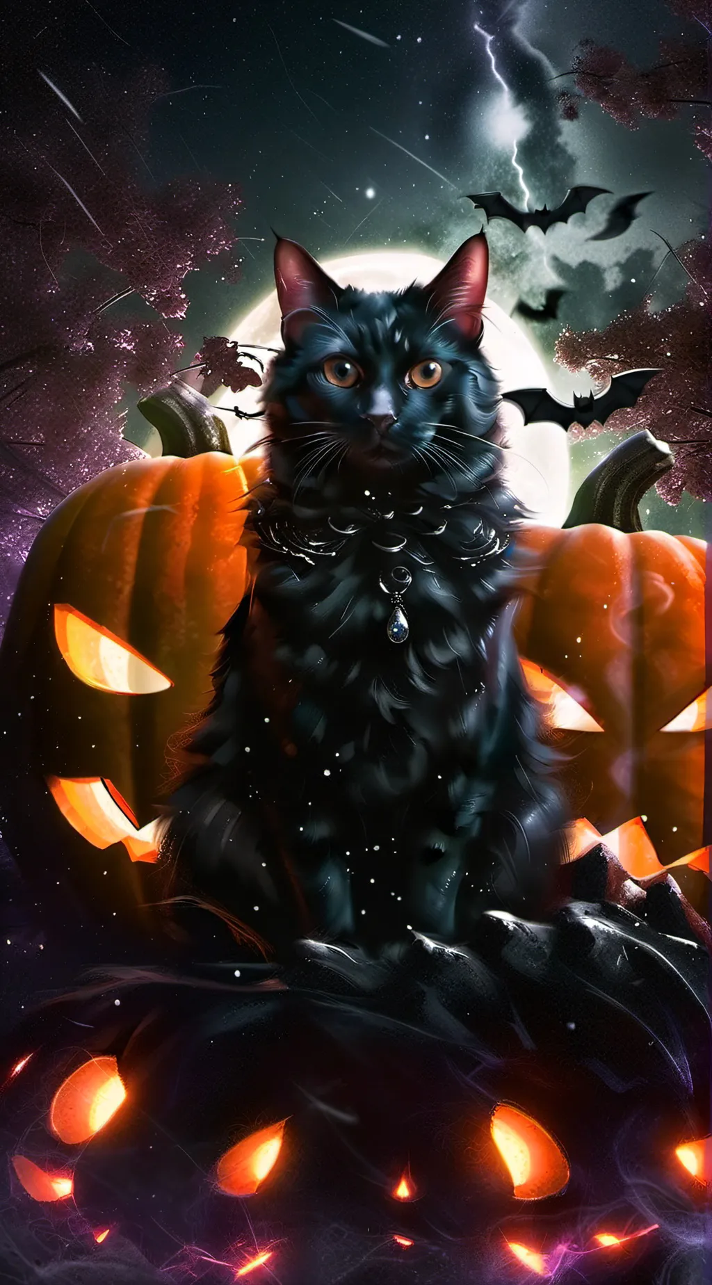 ai character: SAMS HALLOWEEN background