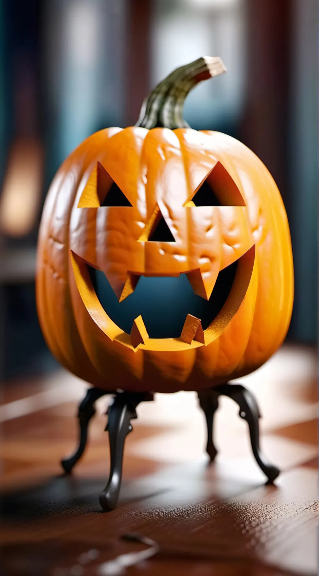 ai character: head crab pumpkin? background