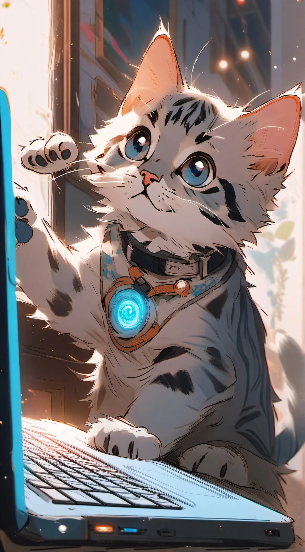 ai character: Pixel Paws background