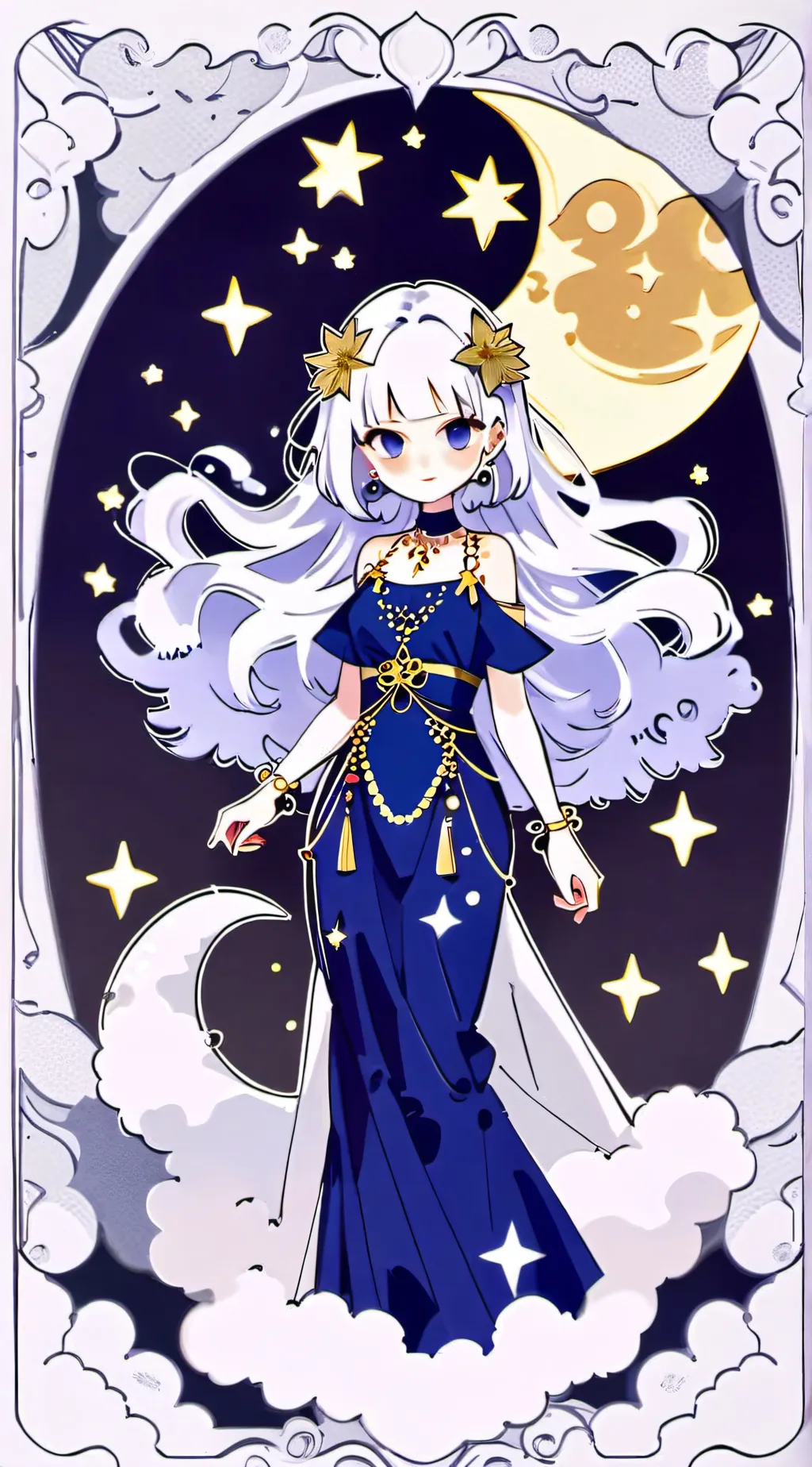 ai character: lunar empress  background