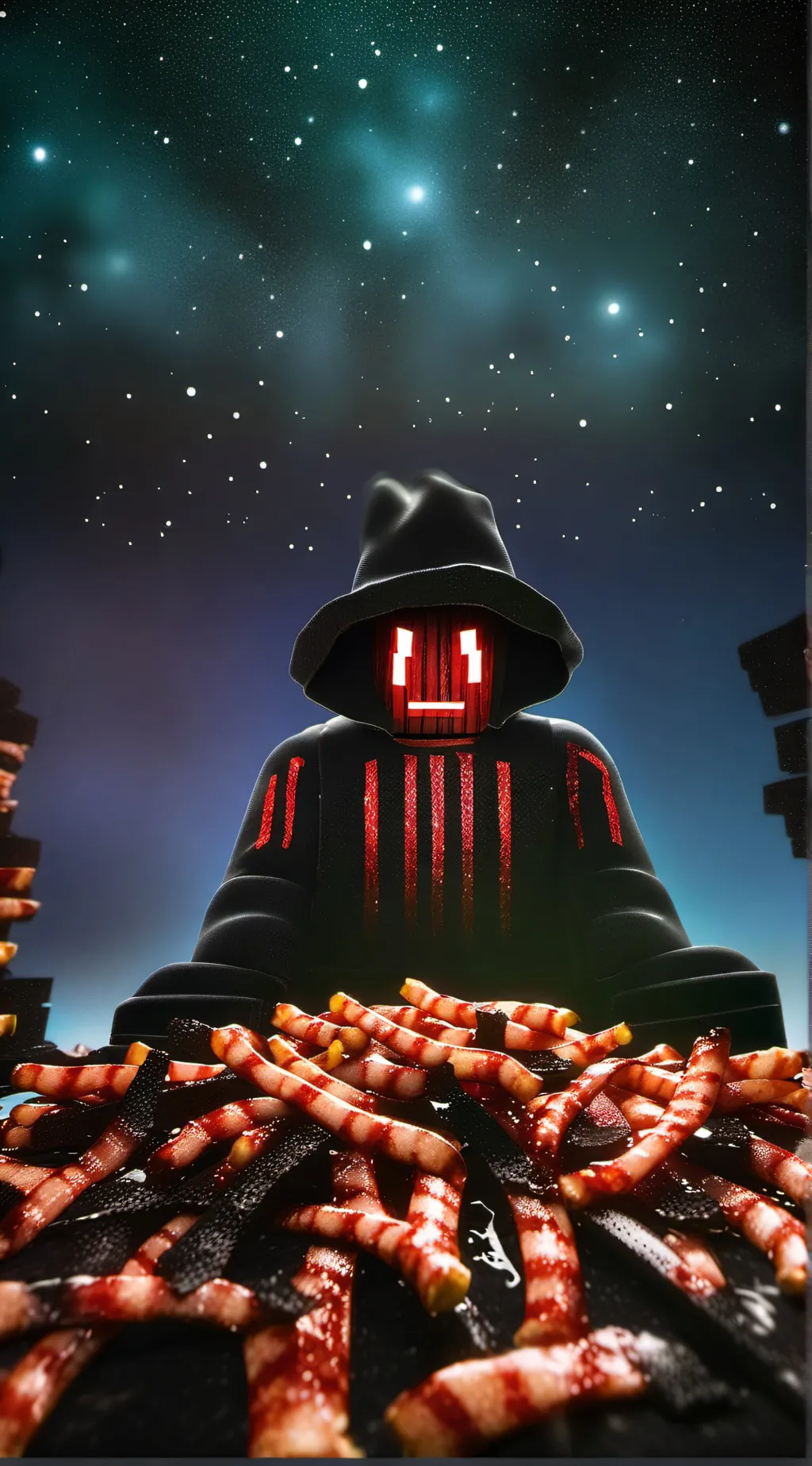 ai character: Roblox Bacon background