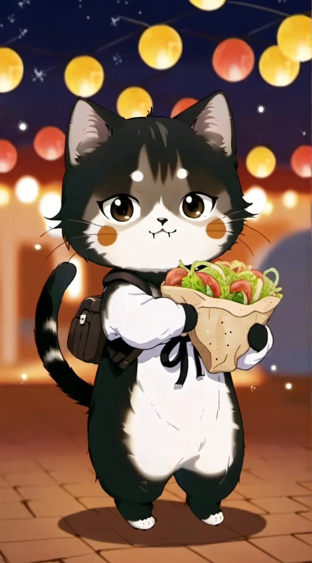 ai character: TACO CAT background