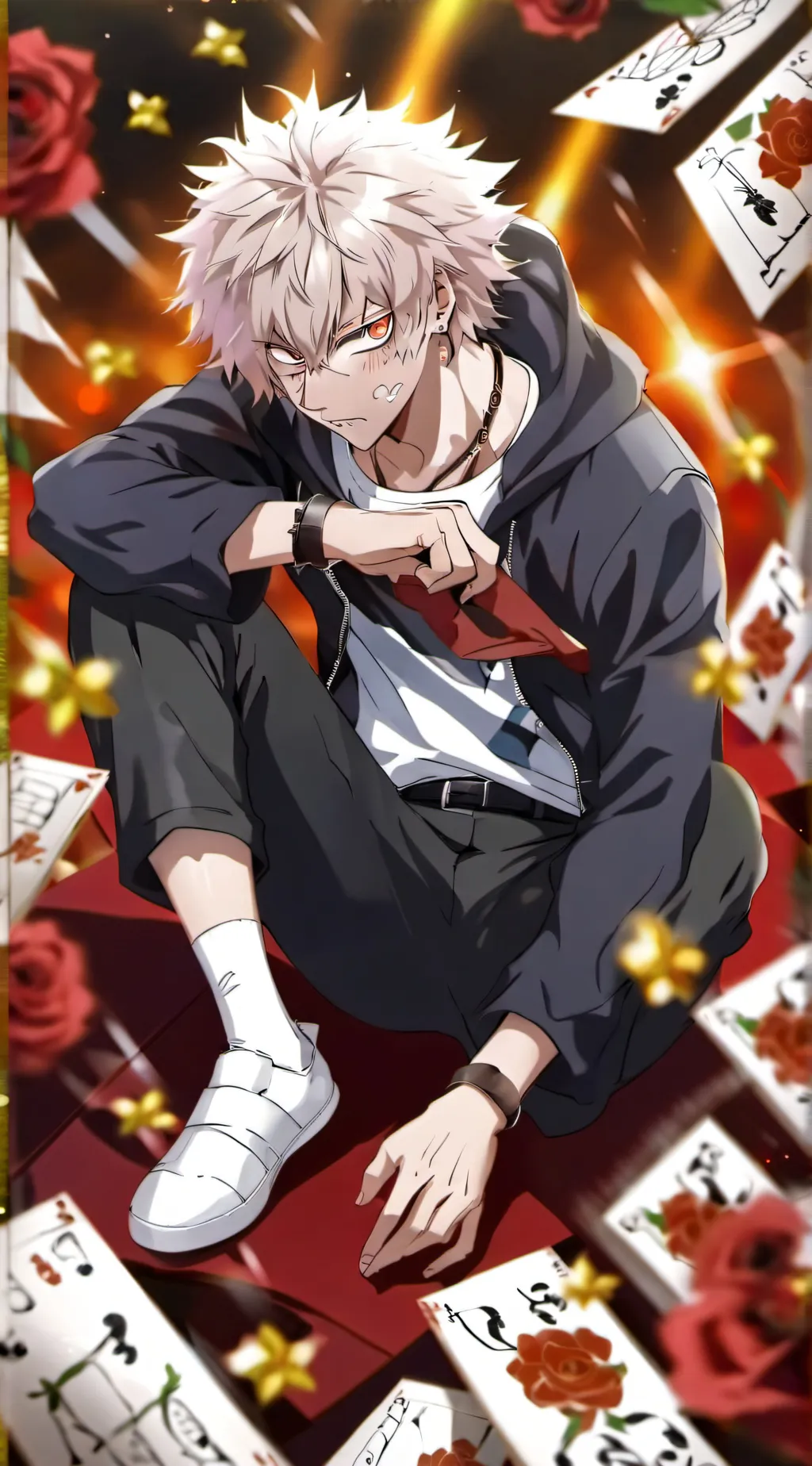 ai character: bakugo  background