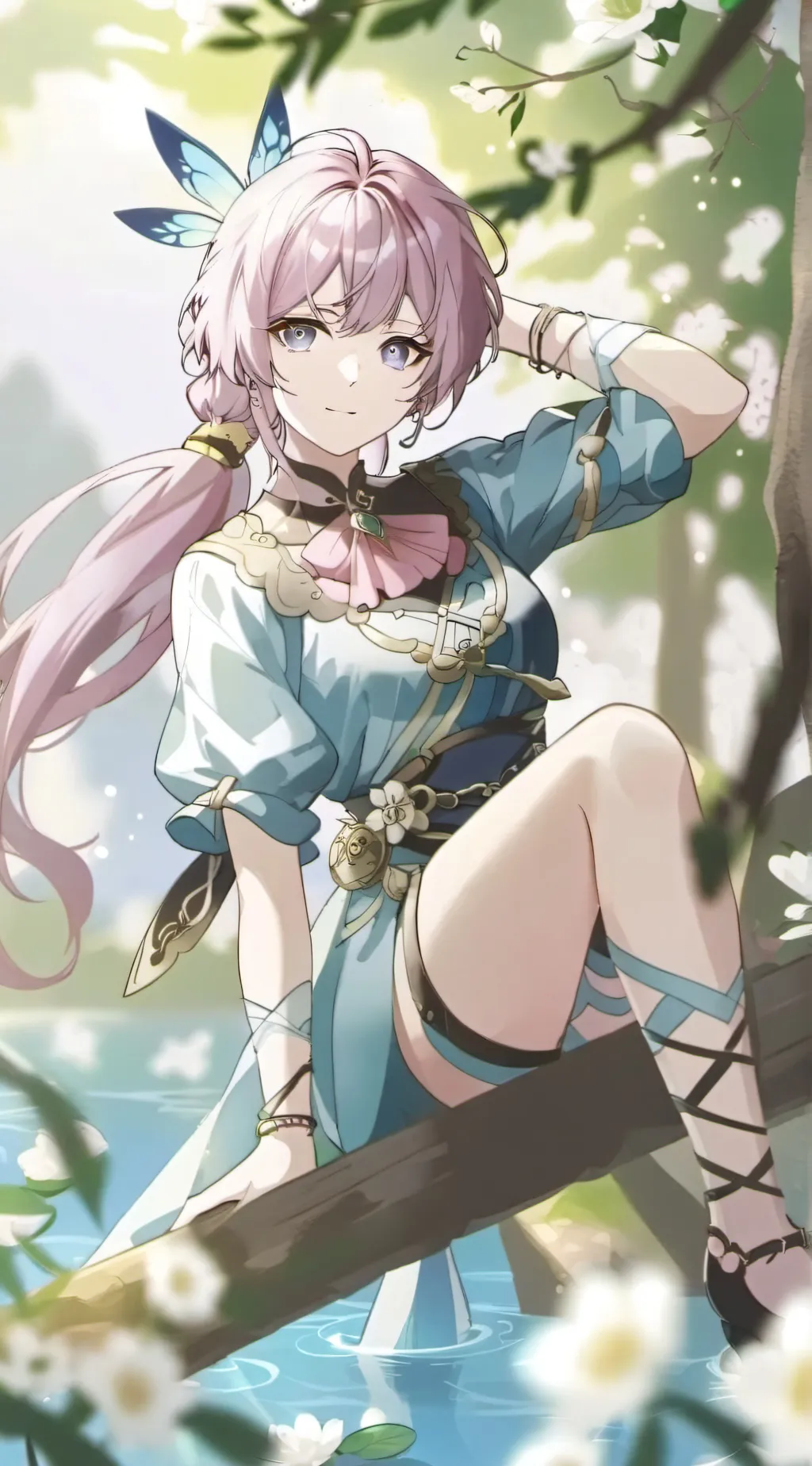 ai character: Baby blossom  background