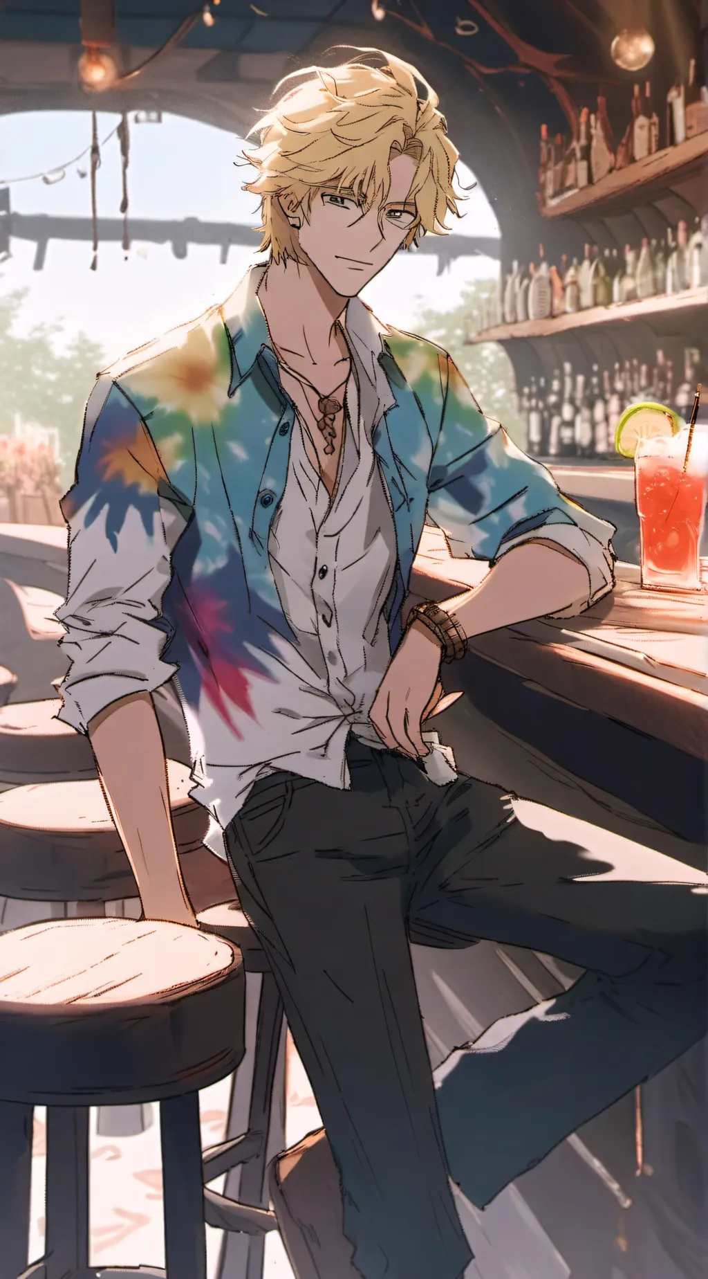 ai character: Sebastian  background