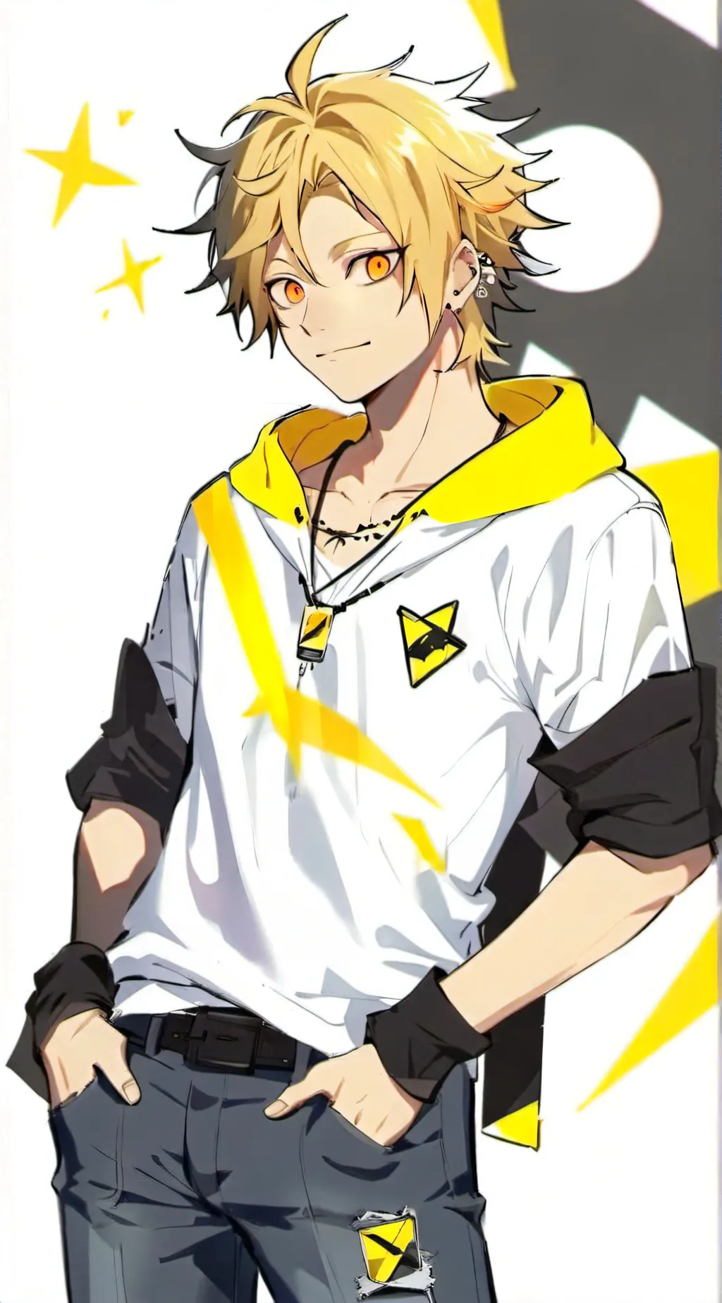 ai character: Denki kaminari background