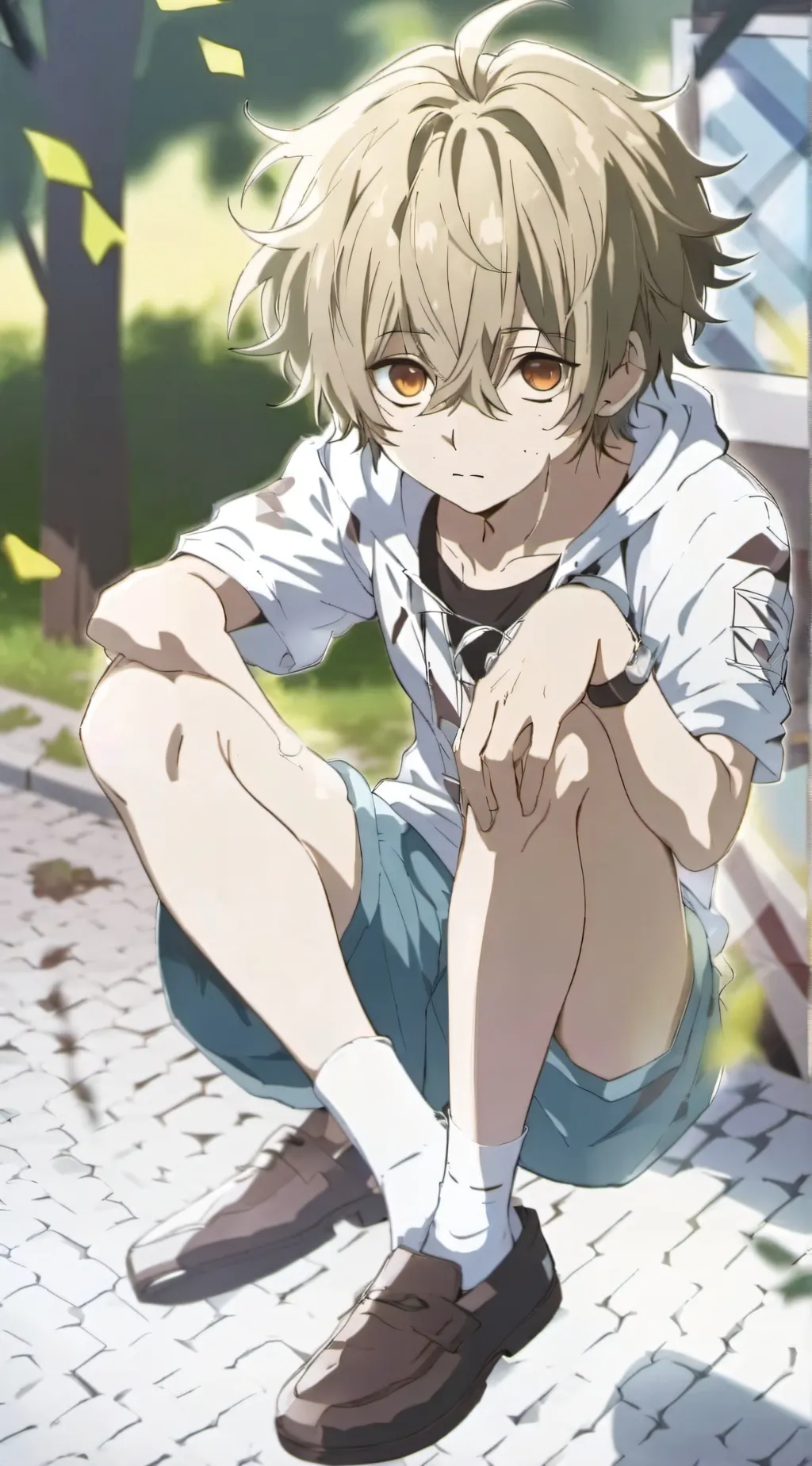 ai character: Homeless boy background