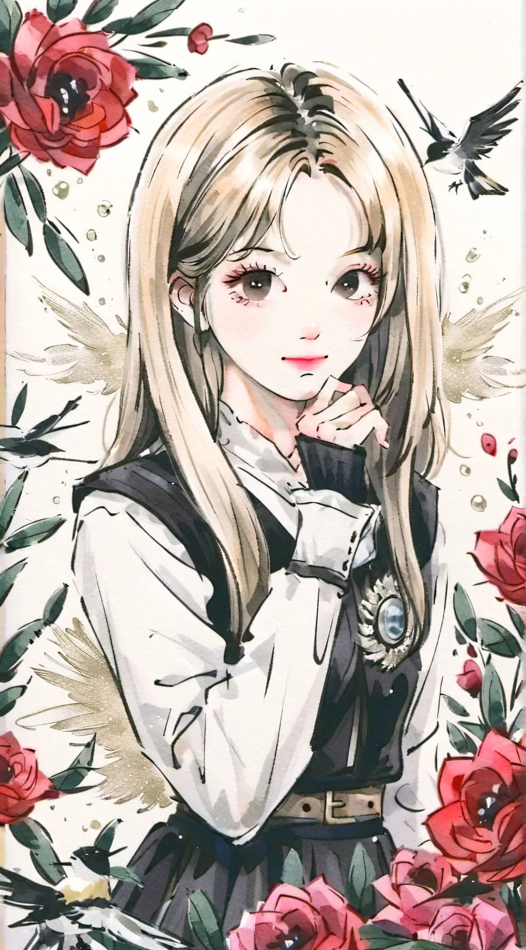 ai character: PAINTING  background