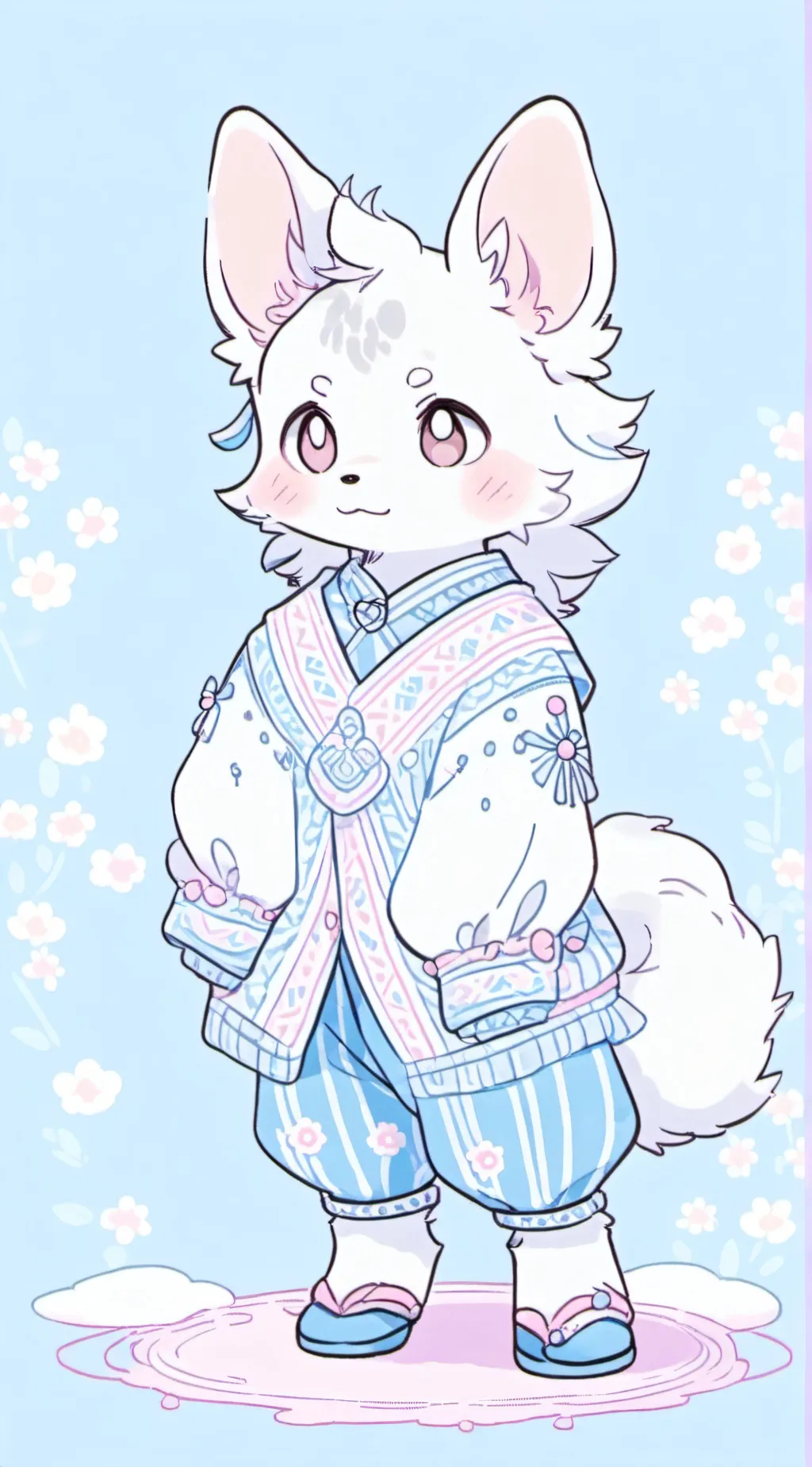 ai character: Furry❤️ background