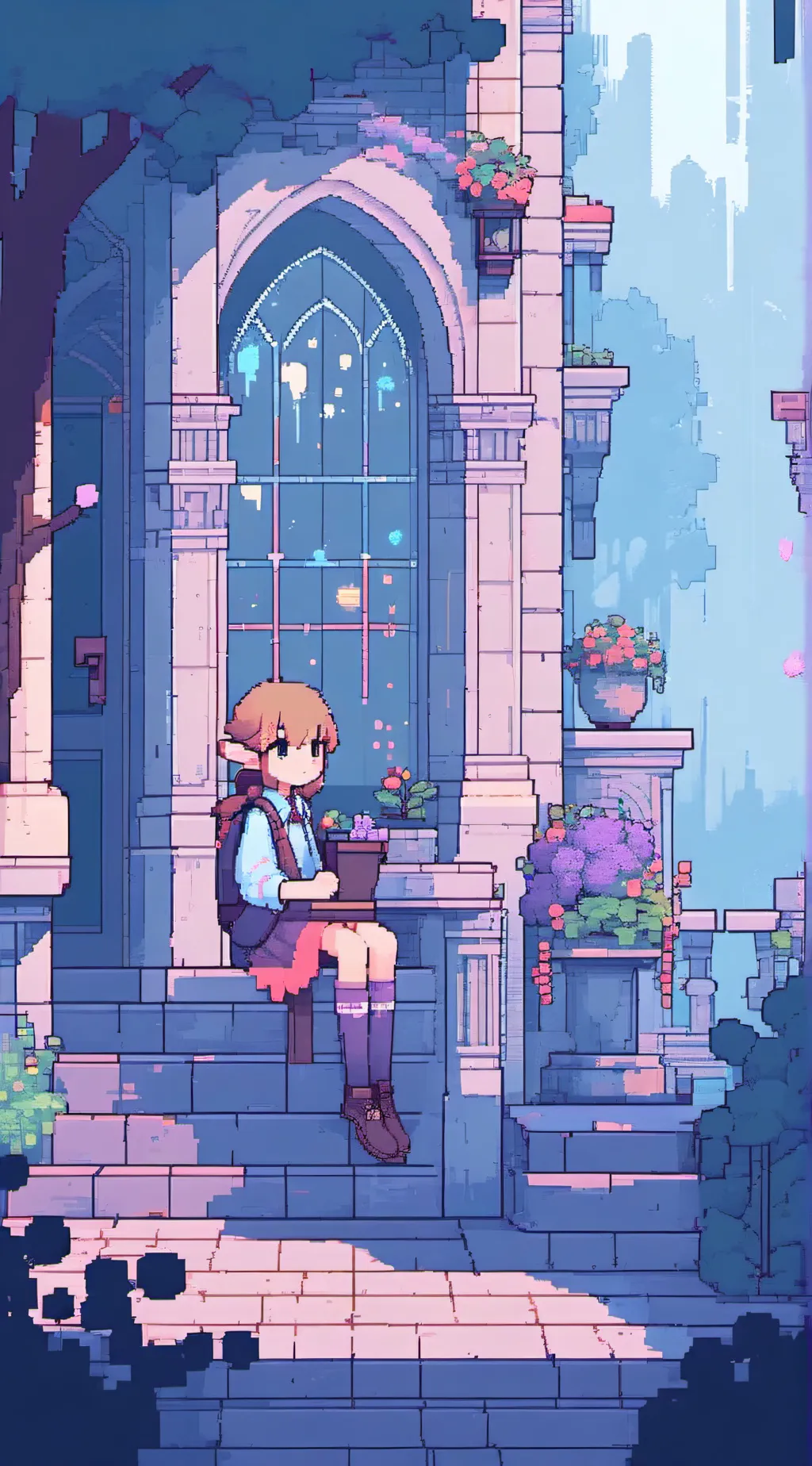 ai character: LightFairy School! background