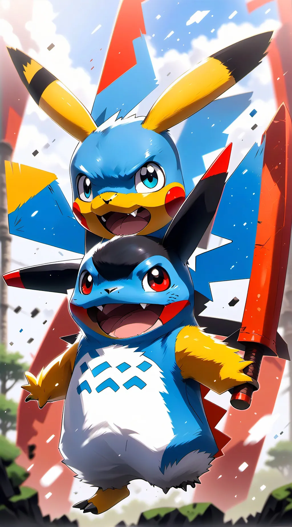 ai character: ★Pika and chu★ background