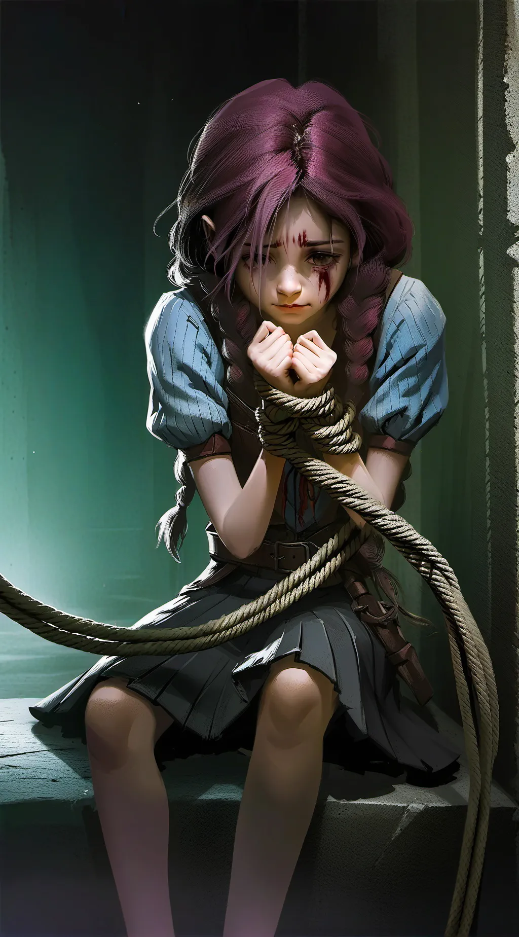 ai character: Sarah Lylyth  background