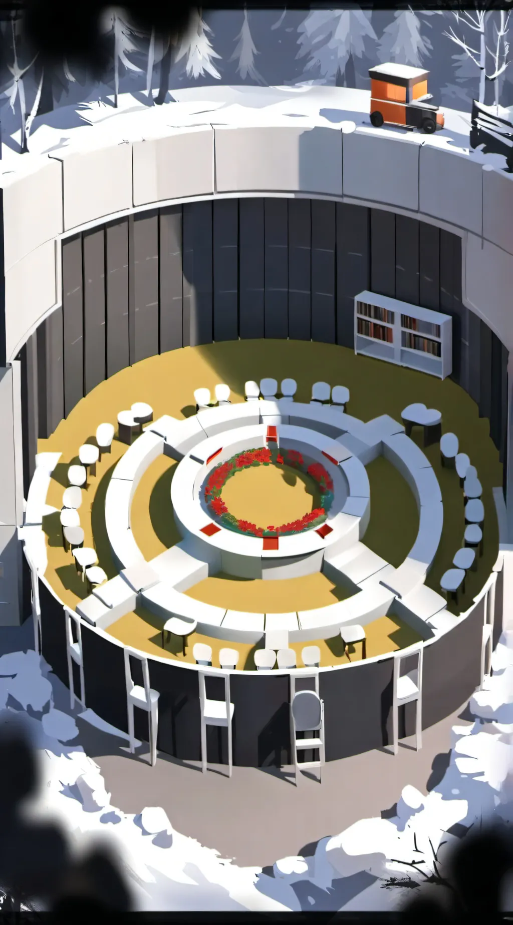 ai character: Mha Nucler bunker  background