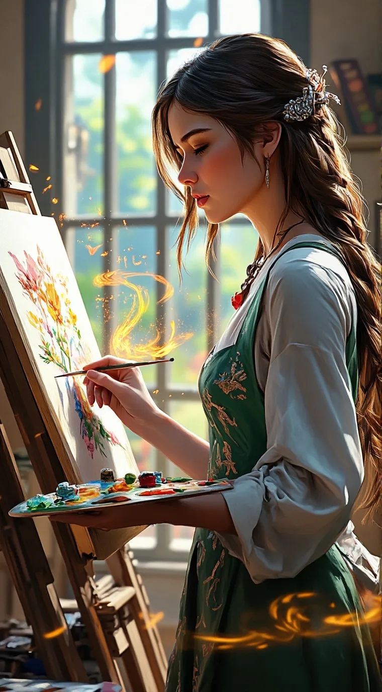 ai character:  Angelic background