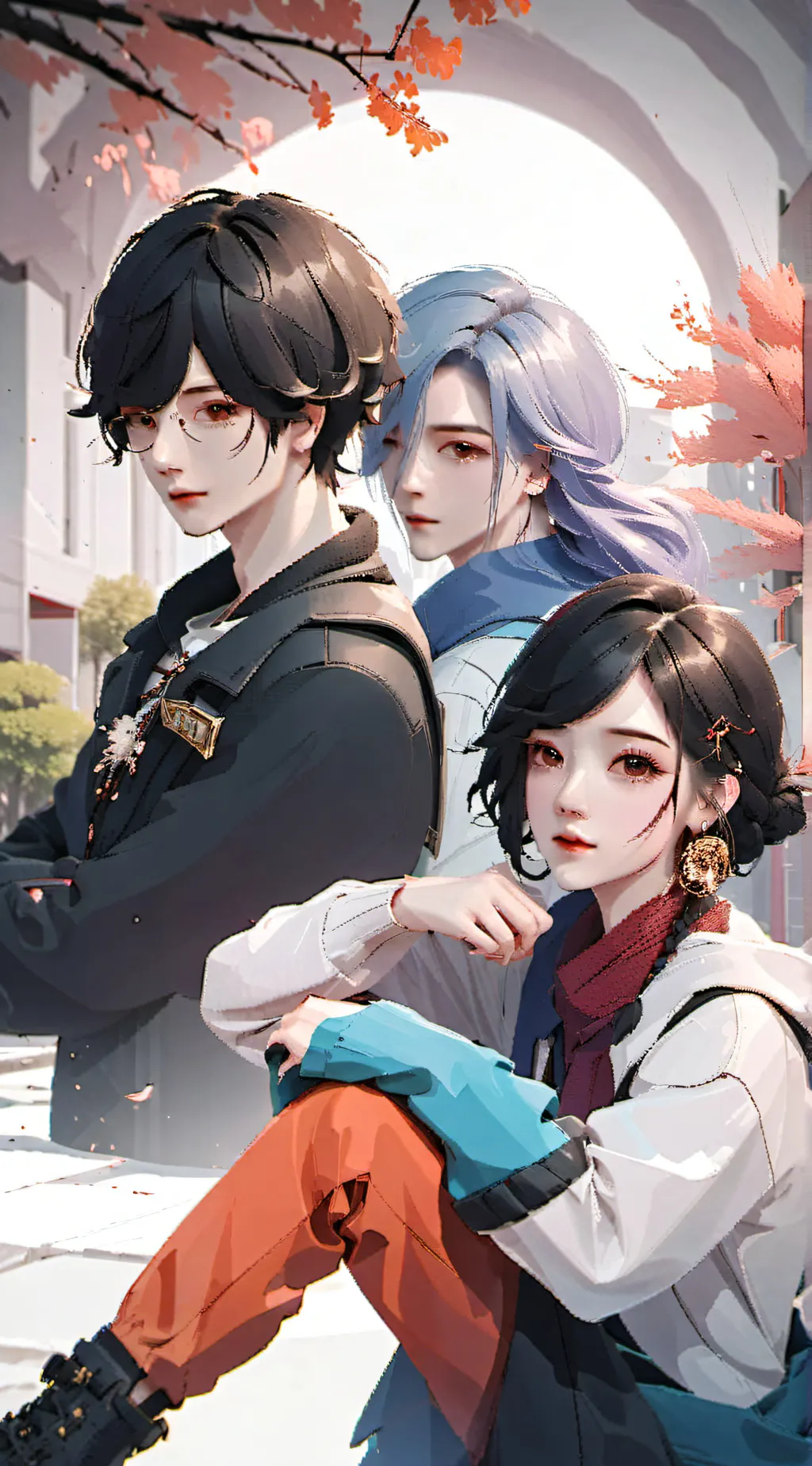 ai character: three boys background