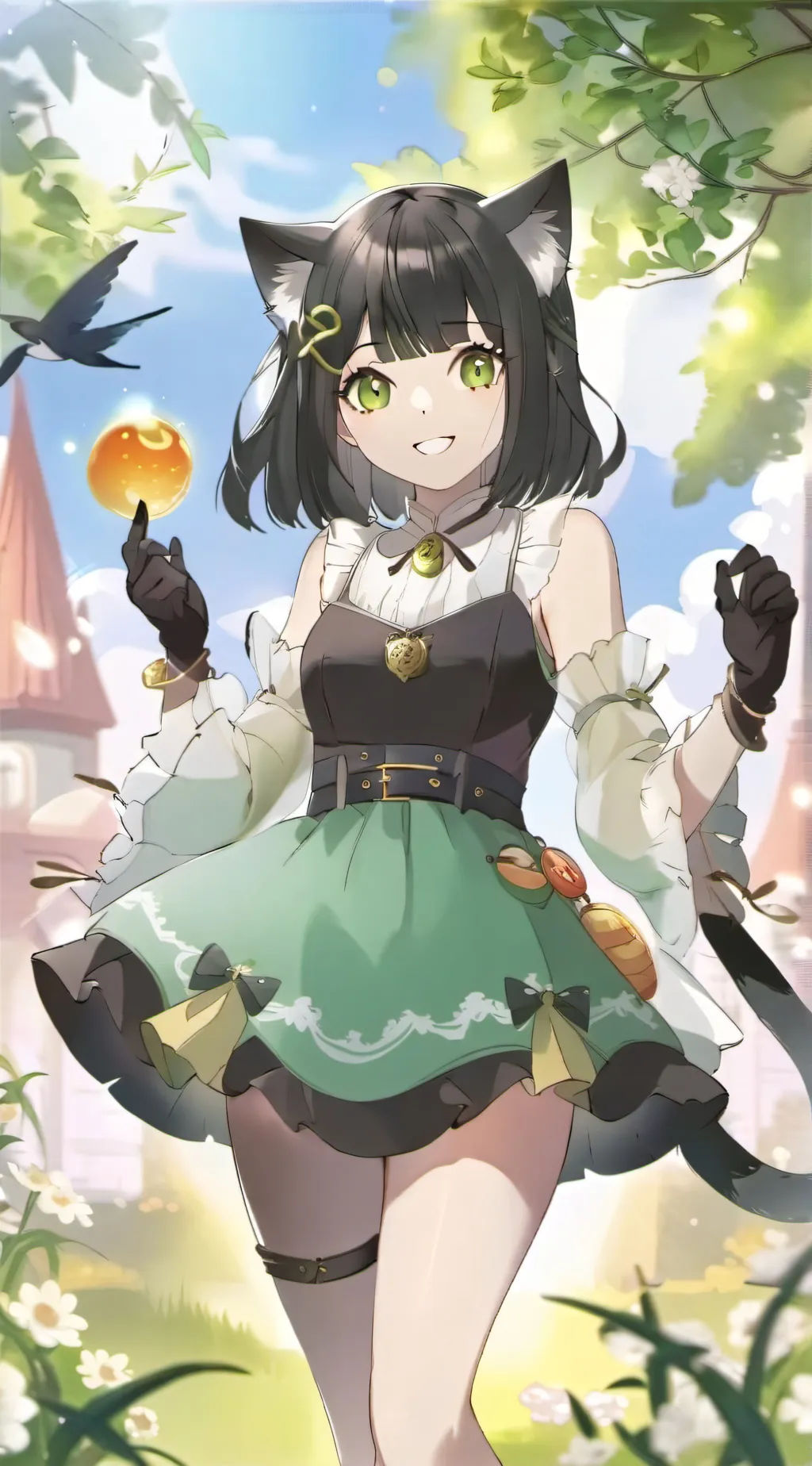 ai character: Lona forest  background